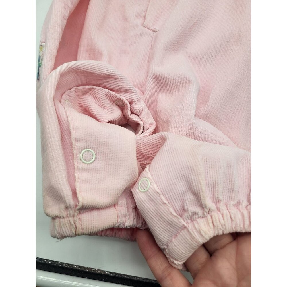 Vintage Infant Girl Pink One Piece Outfit Appliqued Bear ABCs 6-9 Months - Picture 8 of 9